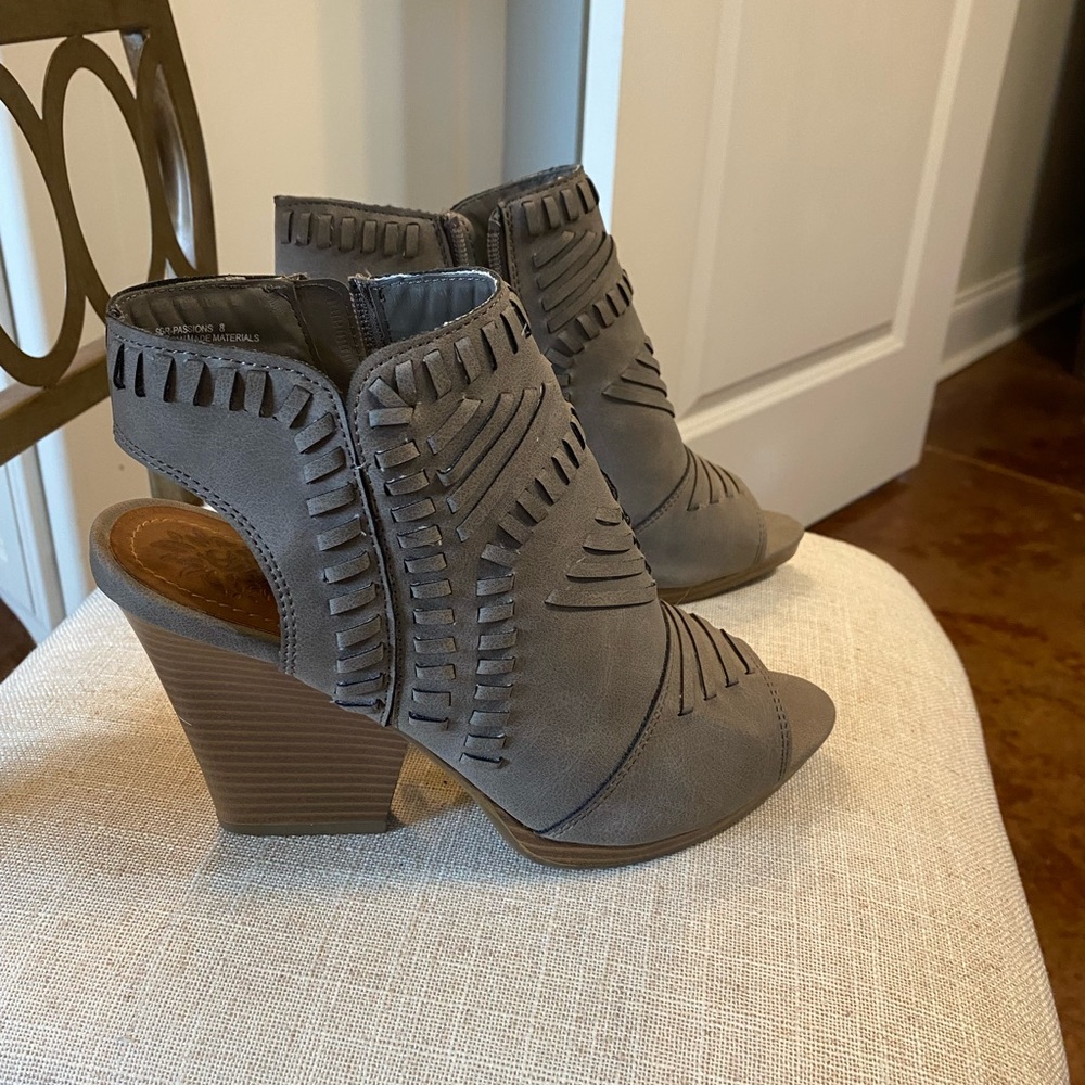 Open toe and back style booties - Size 8